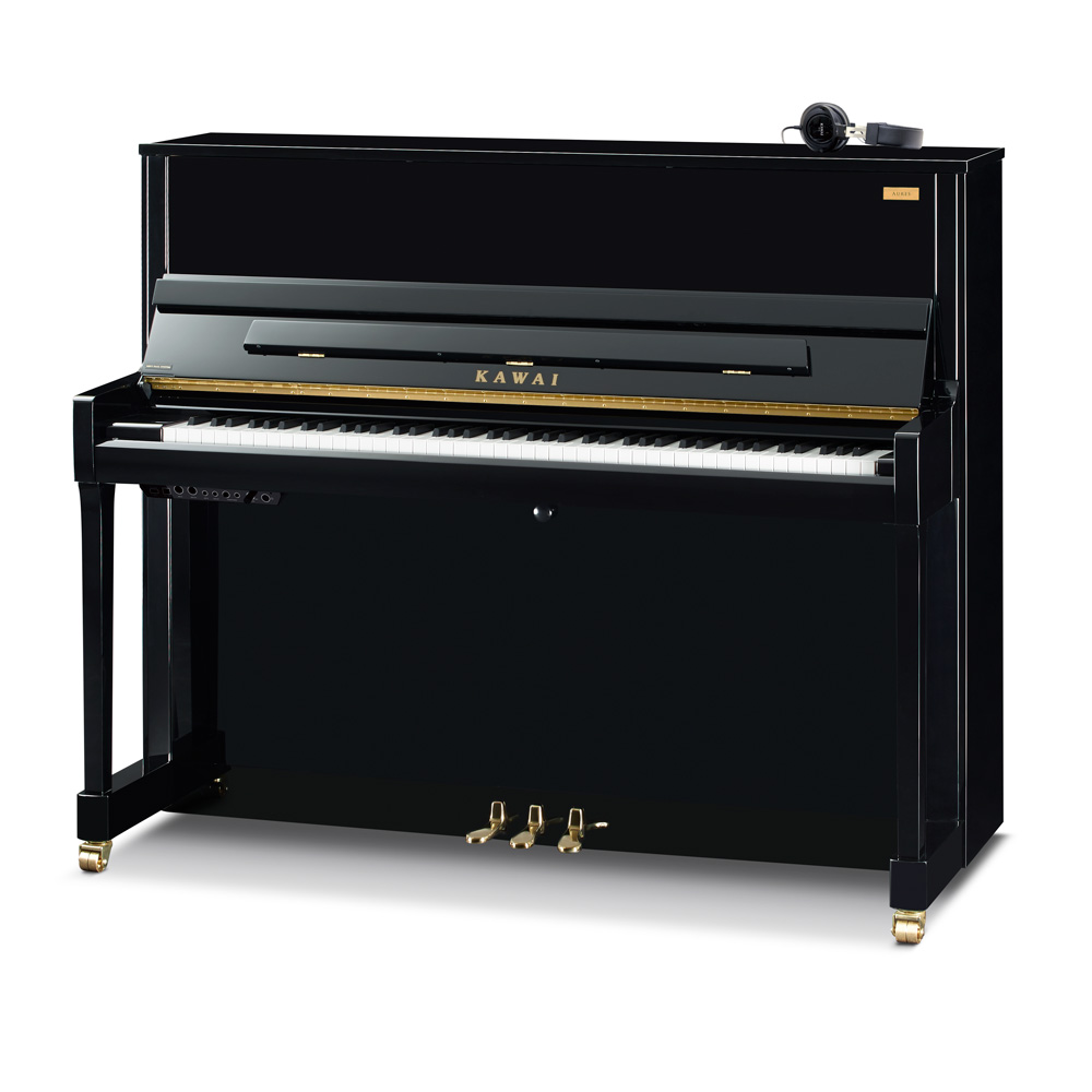 KAWAI K-300 AR2 M/PEP AURES / 122 cm Hibrit Parlak Siyah Duvar Piyanosu - Japon Üretimi
